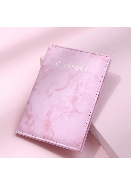 B Tarzı Kırmızı 2023 Mermer Seyahat Pasaport Bilet Klip Tutucu Cüzdan Kadın Erkek Banka Kredi Kartı Tutucu Çanta Moda Pasaport Kapağı (Yurt Dışından) modelleri