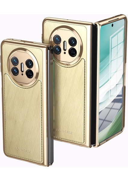 Huawei Mate X5 Için Kaplama Gümüş Brokar Kılıf (Yurt Dışından)