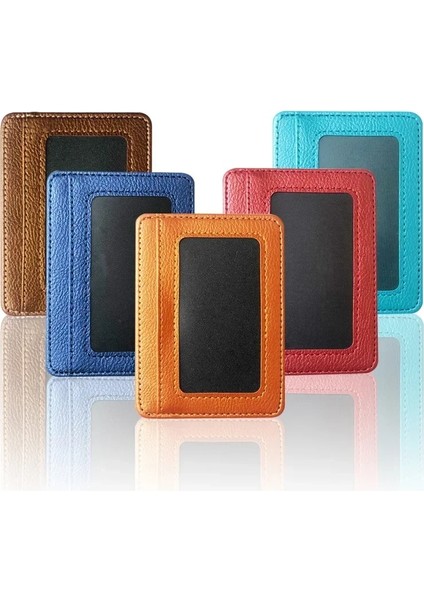 Turuncu 1 Adet Kart Tutucu Ince Banka Kredi Kartı Kimlik Kartları Kapak Bozuk Para Kesesi Kılıfı Cüzdan Organizatör Kadın Erkek Kartvizitlik Cüzdan (Yurt Dışından) fırsatları