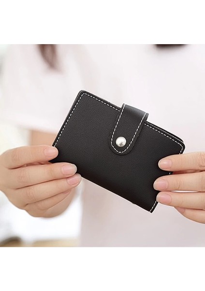 24 Bit Siyah App Blog Kadın Erkek Kimlik Kredi Kartvizitlik Cüzdan Pasaport Kapağı Kart Çantası Kılıf Femme Kadın Erkek Carteira Mujer Çanta (Yurt Dışından) fırsatları