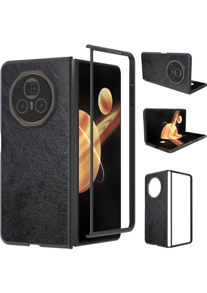 Honor Magic V3 Için Lichi Doku Pu Kılıf (Yurt Dışından)