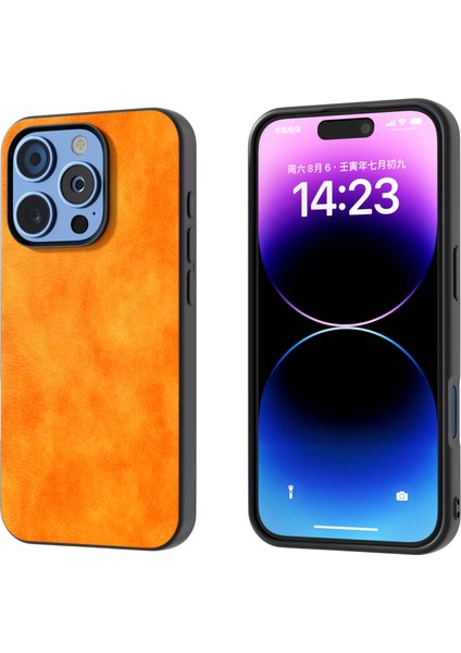 iPhone 16 Pro Max Için Lichi Texture Pu Kılıf (Yurt Dışından)