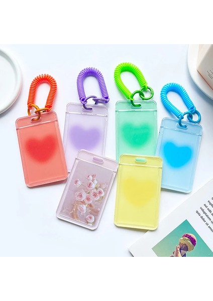 Yüzük Pembe Aşk Desen Kart Kapağı Kadın Çocuklar Otobüs Kredi Kimlik Adı Iş Çalışma Bankası Kartı Rozeti Tutucu Su Geçirmez Koruyucu Kapak (Yurt Dışından) fırsatları