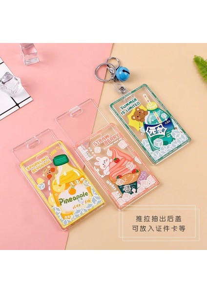 B Karikatür Şeffaf Akrilik Kredi Kartı Tutucu Kılıf Kadınlar Için Kız Sevimli Öğrenci Otobüsü Kimlik Kartı Kapak Koruma Anahtarlık Çan (Yurt Dışından) modelleri