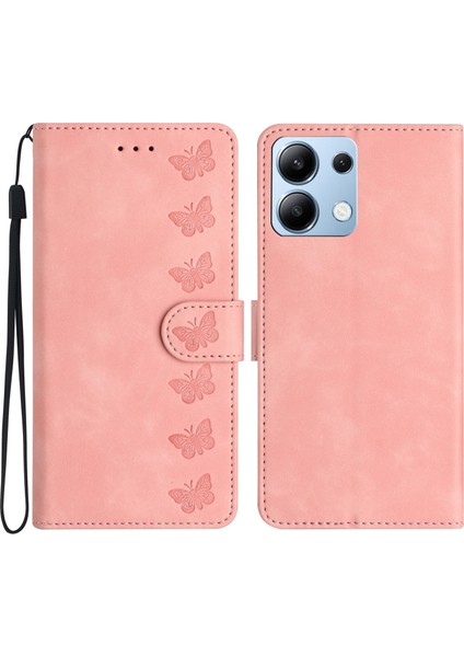 Redmi Note 13 4g Için Kelebekler Kabartmalı Pu Kılıf (Yurt Dışından)
