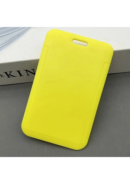 Sarı Sıcak Plastik Kadın Erkek Kimlik Kredi Kartı Tutucu Cüzdan Moda Öğrenci Otobüsü Kimlik Iş Slayt Kart Kapak Tutucu Çanta Kılıfı (Yurt Dışından)