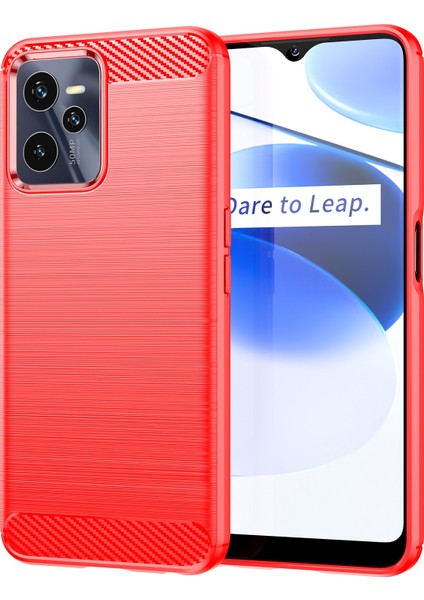 Realme C35 Için Fırçalanmış Doku Kılıfı (Yurt Dışından)