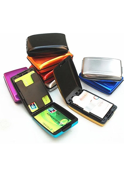 Turuncu Banka Kartı Tutucu Sert Çantayı Engelleyen Cüzdan Katı Kredi Kartı Anti-Yeni Tarama Koruması Kredi Kartı Tutucu Rfid Bozuk Para Cüzdanı (Yurt Dışından) fiyatları