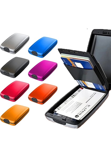 Turuncu Banka Kartı Tutucu Sert Çantayı Engelleyen Cüzdan Katı Kredi Kartı Anti-Yeni Tarama Koruması Kredi Kartı Tutucu Rfid Bozuk Para Cüzdanı (Yurt Dışından) modelleri