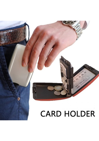 Turuncu Banka Kartı Tutucu Sert Çantayı Engelleyen Cüzdan Katı Kredi Kartı Anti-Yeni Tarama Koruması Kredi Kartı Tutucu Rfid Bozuk Para Cüzdanı (Yurt Dışından) fırsatları