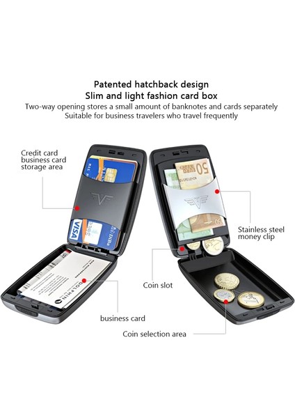 Turuncu Banka Kartı Tutucu Sert Çantayı Engelleyen Cüzdan Katı Kredi Kartı Anti-Yeni Tarama Koruması Kredi Kartı Tutucu Rfid Bozuk Para Cüzdanı (Yurt Dışından) indirimleri