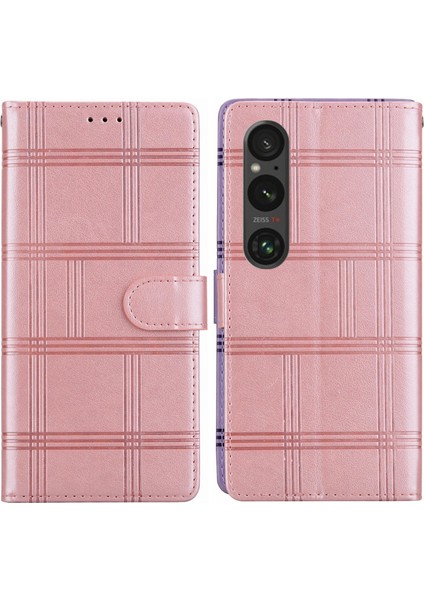 Sony Xperia 1 Vı Için Kabartmalı Kareli Kılıf (Yurt Dışından)