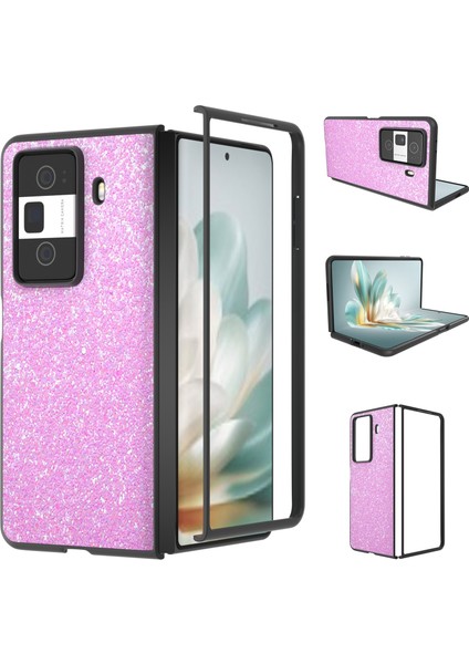 Honor Magic Vs3 Için Siyah Çerçeve Renkli Parıltılı Telefon Kılıfı (Yurt Dışından)