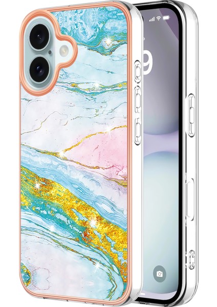 iPhone 16 Için Mermer Tpu Kılıf (Yurt Dışından)
