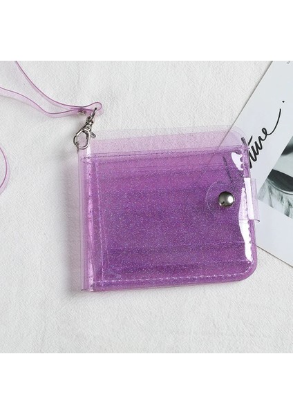 Mor Moda Şeffaf Kız Kart Cüzdan Pvc Su Geçirmez Şeffaf Küçük Bozuk Para Cüzdanı Kredi Iş Kimlik Kartı Tutucu Kese Kadınlar Için Hediye (Yurt Dışından) indirimleri