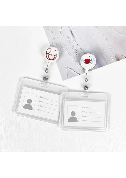 No.3 Sevimli Yaka Kartı Makarası Geri Çekilebilir Tıbbi Işçi Çalışma Kartı Klibi Kimlik Etiketi Tutucu Diş Hekimi Doktor Hemşire Kimlik Kartı Ofis Malzemeleri (Yurt Dışından) modelleri