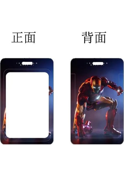Stil 9 Marvel Klasik Film Iron Man Pvc Kart Tutucu Süper Kahramanlar Baskı Koruyucu Kılıf Anti-Kayıp Kordon Kimlik Kartı Asılı Boyun Çanta Hediye (Yurt Dışından)