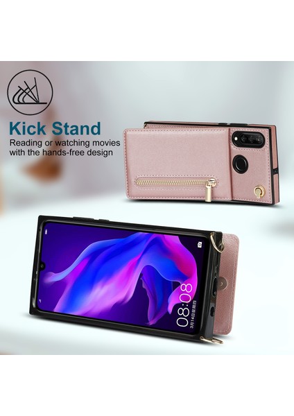 Huawei P30 Için Çapraz Vücut Fermuar Tpu + Pu Arka Kılıf (Yurt Dışından) modelleri