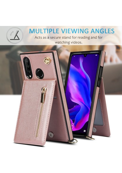 Huawei P30 Için Çapraz Vücut Fermuar Tpu + Pu Arka Kılıf (Yurt Dışından) fırsatları