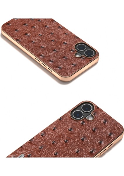 iPhone 16 Plus Için Abe Kaplama Devekuşu Dokulu Kılıf (Yurt Dışından) fırsatları