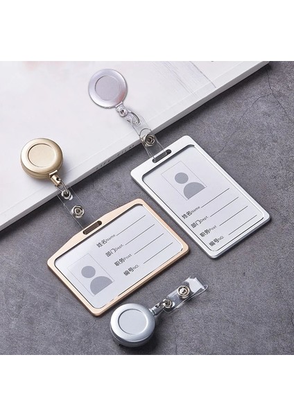 15 Metal Kırmızı Kadın Kredi Kartı Tutucu Kılıf Abs Metal Geri Çekilebilir Rozet Makara Klip Ofis Alüminyum Alaşımlı Rozet Kimlik Iş Çalışma Kartı Kapak Çanta (Yurt Dışından) fırsatları