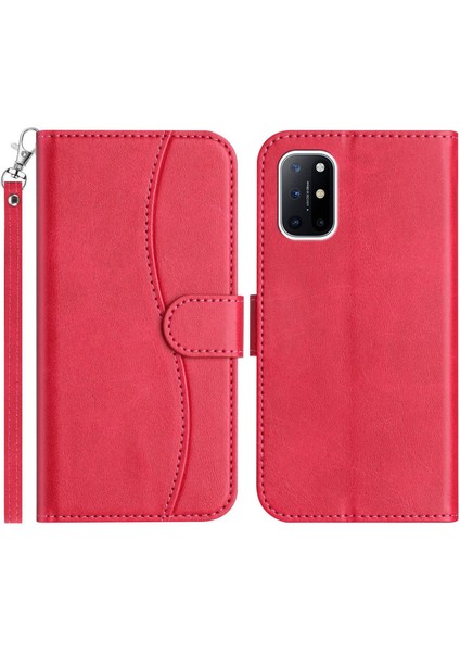 Oneplus 8t Için Çift Katlanmış Deri Kılıf (Yurt Dışından)