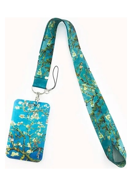 13 Van Gogh Yağlıboya Ayçiçekleri Sanat Moda Kordon Kimlik Rozeti Tutucu Otobüs Geçiş Kılıfı Kayma Bankası Kredi Kartı Tutucu Askı Hediye (Yurt Dışından)