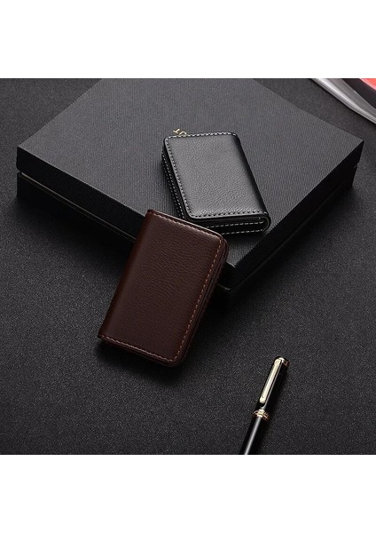 Mavi Yeni Varış Yüksek Dereceli Pu Deri + Paslanmaz Çelik Erkek/kadın Kredi Banka Kartı Durumda Metal Kart Kutusu Manyetik Kartvizitlik (Yurt Dışından) fırsatları