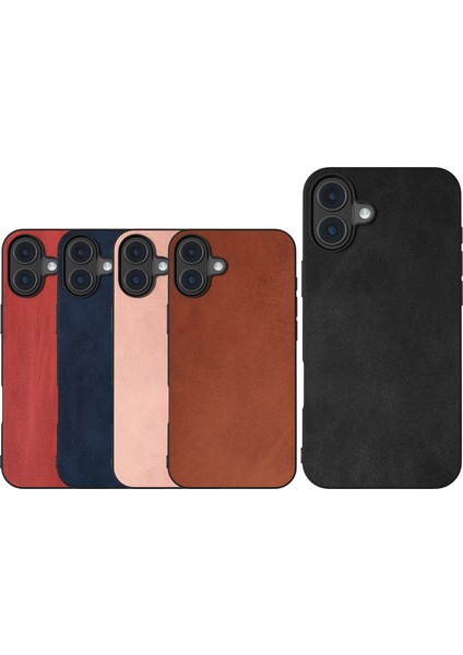 iPhone 16 Için Siyah Kenarlı Dana Dokulu Pu Kılıf (Yurt Dışından) fiyatları