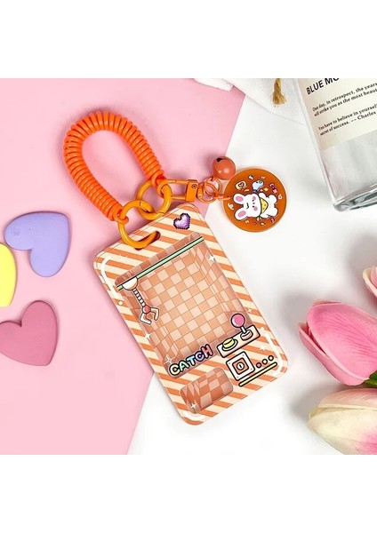 Turuncu 2023 Yeni Kart Tutucu Kapak Fotocard Tutucu Fotoğraf Ekran Tutucu Otobüs Kartı Kılıfı Koruyucu Klasik Kimlik Kartı Kol Kimlik Kartı Kılıfı (Yurt Dışından)