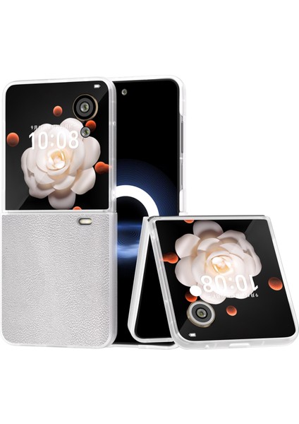 Honor Magic V Flip Için Abe Pu Deri Telefon Kılıfı (Yurt Dışından)