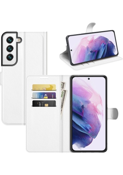 Samsung S22 Litchi Doku Çevirme Koruyucu Tpu Kılıf Galaxy S22 5g Için (Yurt Dışından)