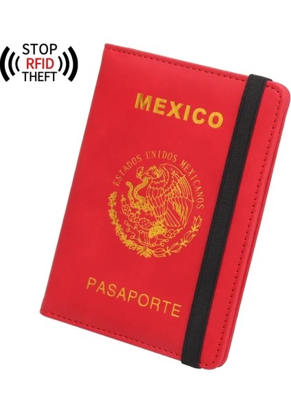 Siyah Adı Özelleştirme Isimleri Pasaport Kapağı Seyahat Cüzdanı Meksika Pasaport Seyahat Organizatör Elastik Bant Kişiselleştirilmiş Pasaport Tutucu Meksika (Yurt Dışından) fırsatları
