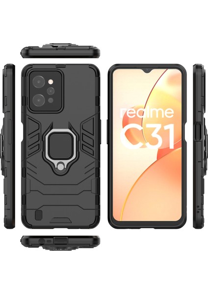 Oppo Realme C31 Için Halka Tutucu Pc + Tpu Kılıf (Yurt Dışından) modelleri