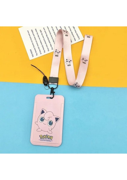 Pok-A 1 Takım Anime Kart Kılıfları Kart Kordon Anahtar Kordon Cosplay Rozeti Kimlik Kartları Sahipleri Boyun Askıları (Yurt Dışından)