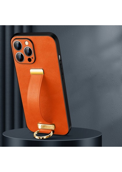 iPhone 14 Pro Max Için Pc+Deri Dokulu Kılıf (Yurt Dışından)
