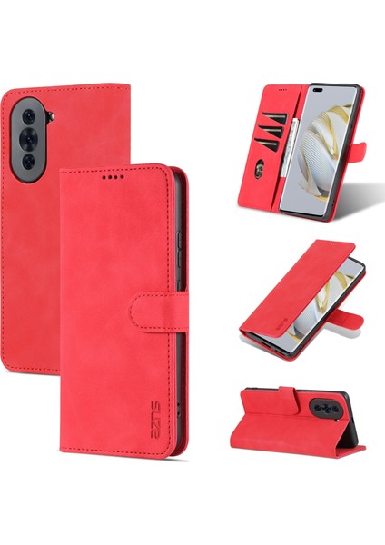 Huawei Nova 10 Için Azns Skin Fe Buzağı Dokusu Pu Kılıf (Yurt Dışından)