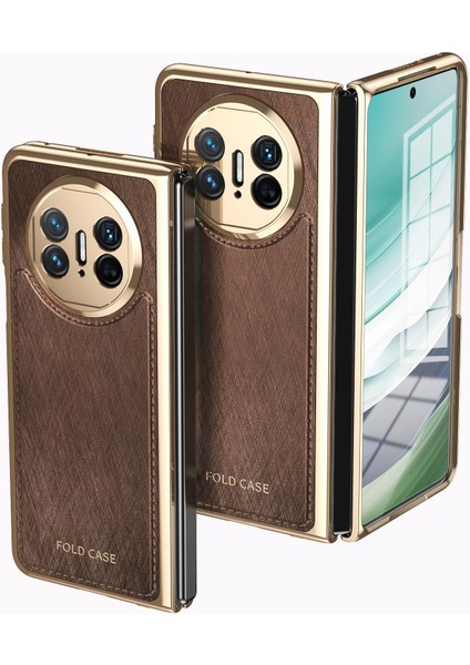Huawei Mate X3 Için Kaplama Gümüş Brokar Kılıf (Yurt Dışından)