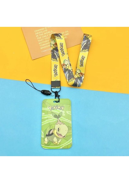 Pok-H 1 Takım Anime Kart Kılıfları Kart Kordon Anahtar Kordon Cosplay Rozeti Kimlik Kartları Sahipleri Boyun Askıları (Yurt Dışından)