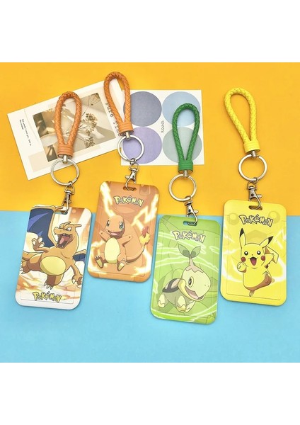 Pok-H 1 Takım Anime Kart Kılıfları Kart Kordon Anahtar Kordon Cosplay Rozeti Kimlik Kartları Sahipleri Boyun Askıları (Yurt Dışından) modelleri