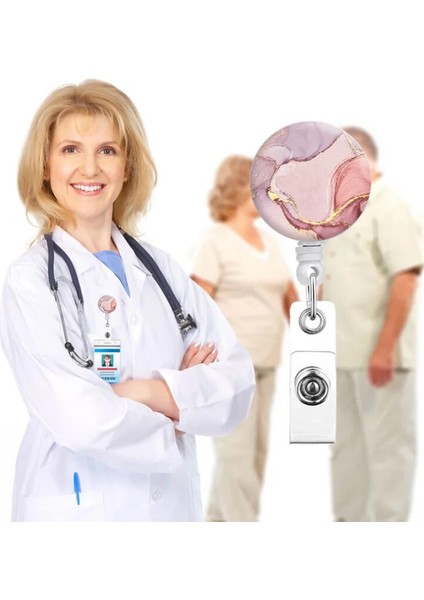 Siyah (1 Adet) Kimlik Etiketi Için Ebru Rozeti Makarası Geri Çekilebilir Uzunluk Yaka Kartı Tutucu Aksesuarları Klipler Çalışma Izni Çalışan Geçiş Kartı Makaraları (Yurt Dışından) indirimleri