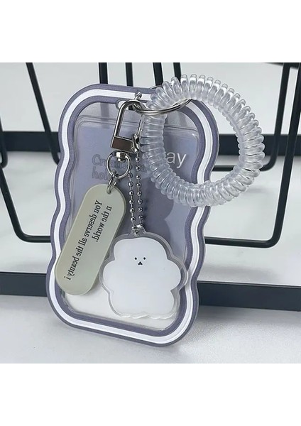 Gri Halat Kolye Ins Temizle Görünür Jöle Silikon Kartlar Koruyucu Kapak Öğrenci Otobüsü Kimliği Kampüs Yemek Kartı Tutucu Yaylı Halat Kolye Anahtarlık (Yurt Dışından)