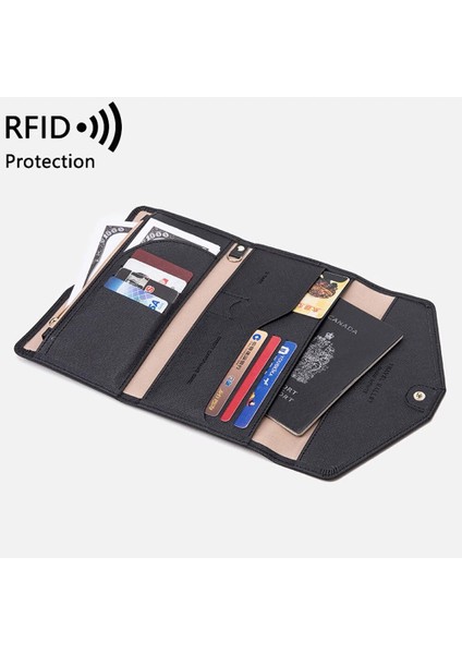 Kahve Su Geçirmez Pasaport Tutucu Seyahat Cüzdanı Çok Fonksiyonlu Erkek Erkek Cüzdan Kart Tutucu Debriyaj Fotoğraf Tutucu Iş Çantalar Cüzdan (Yurt Dışından) fırsatları