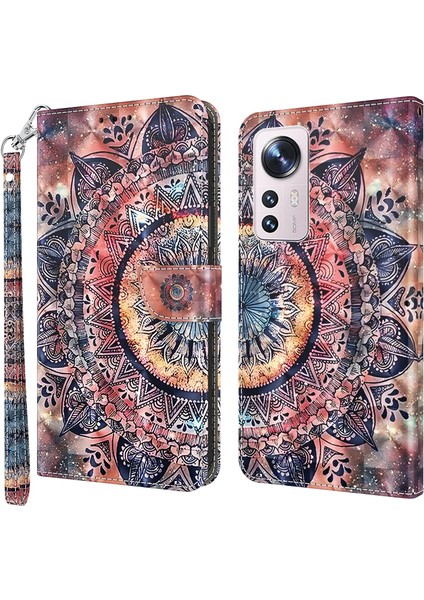 Xiaomi 12 Pro Için 3D Boyalı Pu Kılıf (Yurt Dışından)