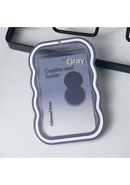 Gri Kart Tutucu Ins Temizle Görünür Jöle Silikon Kartlar Koruyucu Kapak Öğrenci Otobüsü Kimliği Kampüs Yemek Kartı Tutucu Yaylı Halat Kolye Anahtarlık (Yurt Dışından)