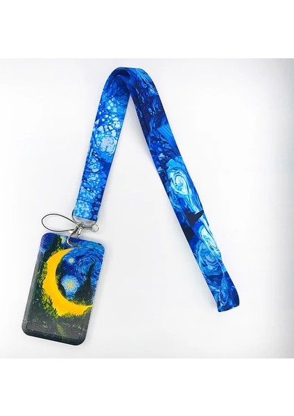 Stil 5 Van Gogh Yağlıboya Ayçiçeği Sanat Moda Kordon Kimlik Rozeti Tutucu Otobüs Geçiş Durumda Kapak Kayma Bankası Kredi Kartı Tutucu Askı Hediye (Yurt Dışından)