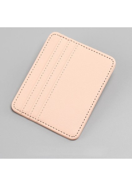 Sütlü 1 Adet Pu Deri Kimlik Kartı Tutucu Şeker Renk Banka Kredi Kartı Kutusu Çok Yuvalı Ince Kart Durumda Cüzdan Kadın Erkek Kartvizit Kapağı (Yurt Dışından)