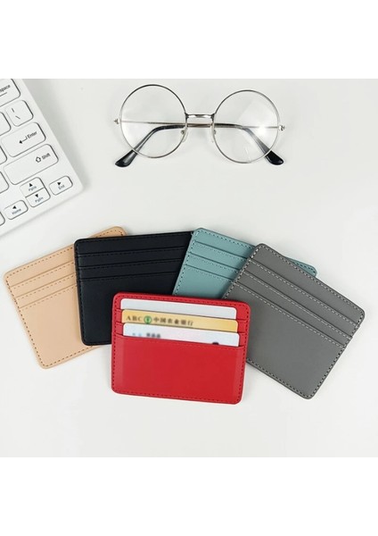 Sütlü 1 Adet Pu Deri Kimlik Kartı Tutucu Şeker Renk Banka Kredi Kartı Kutusu Çok Yuvalı Ince Kart Durumda Cüzdan Kadın Erkek Kartvizit Kapağı (Yurt Dışından) modelleri