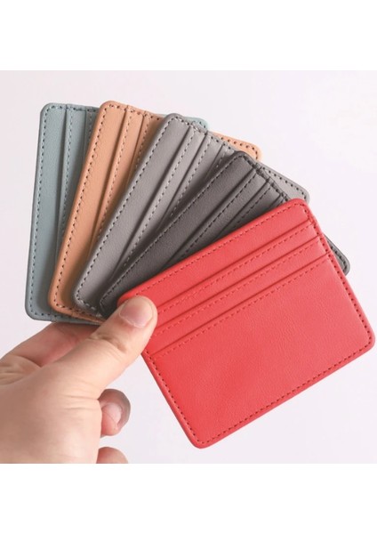 Sütlü 1 Adet Pu Deri Kimlik Kartı Tutucu Şeker Renk Banka Kredi Kartı Kutusu Çok Yuvalı Ince Kart Durumda Cüzdan Kadın Erkek Kartvizit Kapağı (Yurt Dışından) fırsatları