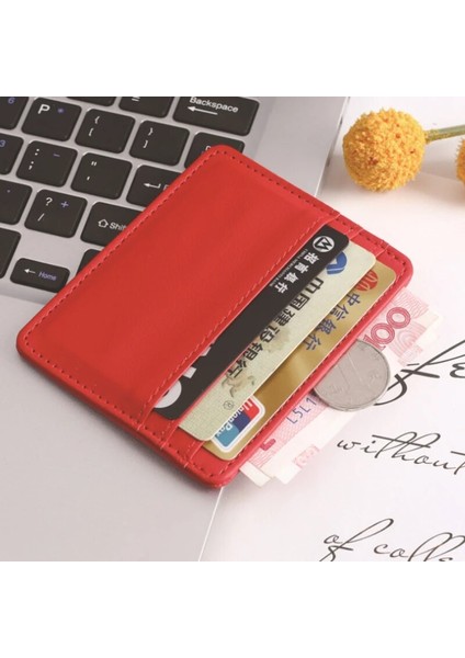 Sütlü 1 Adet Pu Deri Kimlik Kartı Tutucu Şeker Renk Banka Kredi Kartı Kutusu Çok Yuvalı Ince Kart Durumda Cüzdan Kadın Erkek Kartvizit Kapağı (Yurt Dışından) indirimleri